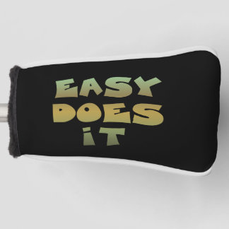 Funda Para Palo De Golf Fácil, eslogan la toalla de golf de oro verde