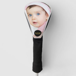 Funda Para Palo De Golf Falso monograma de encargo de la foto el   del oro