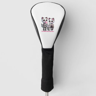 Funda Para Palo De Golf Familia de gatos Skeleton Adorable con diversión d