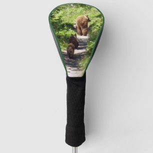 Funda Para Palo De Golf Familia de oso marrón