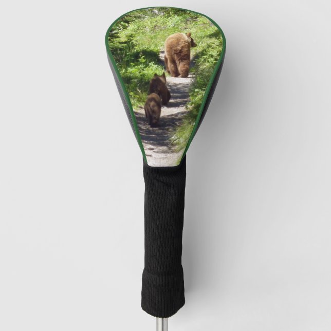 Funda Para Palo De Golf Familia de oso marrón (Anverso)