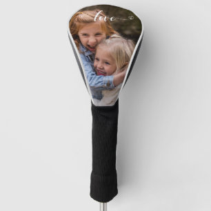 Funda Para Palo De Golf Familia de regalos de plantillas de fotos manuscri