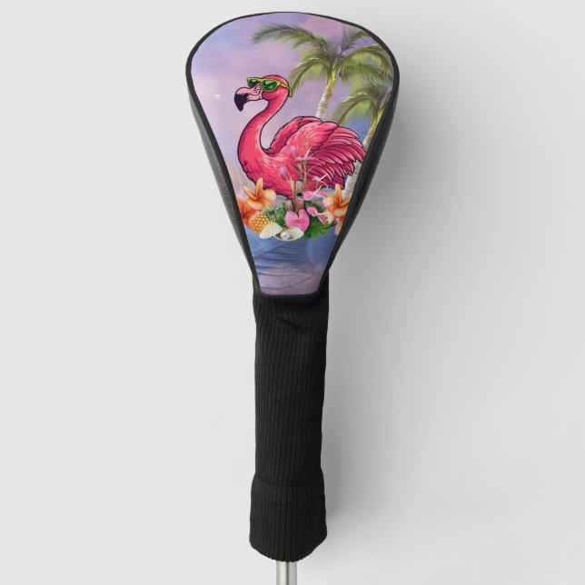 Funda Para Palo De Golf Famoso flamingo (Anverso)