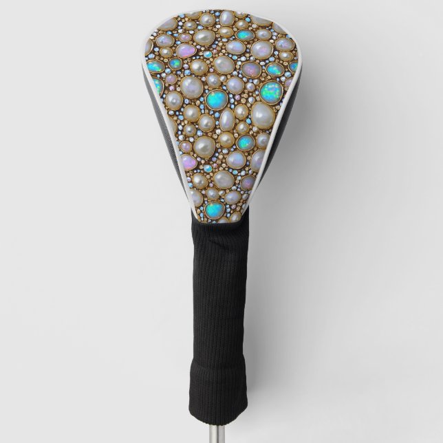 Funda Para Palo De Golf Fancy Pearl, Opal y Gems (Anverso)
