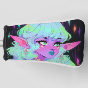 Funda Para Palo De Golf Fantasia de Elfo Neon Brillante Chica Anime