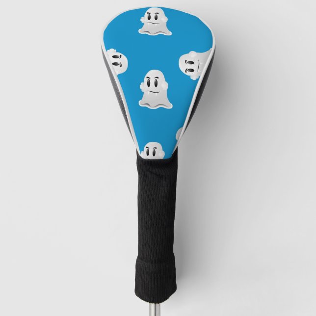Funda Para Palo De Golf Fantasma gris en azul (Anverso)