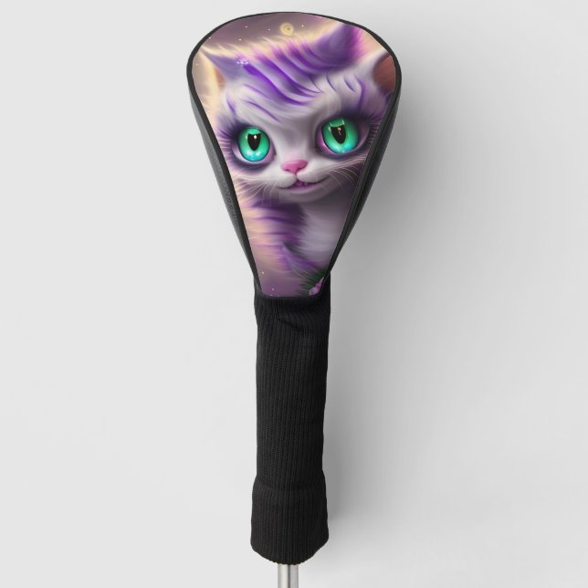 Funda Para Palo De Golf Fantasy Cute Kawaii bebé gatito Cheshire (Anverso)