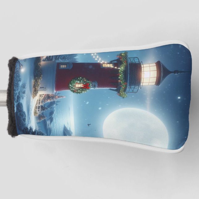 Funda Para Palo De Golf Faro de Navidades náuticos (Anverso)