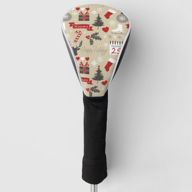 Funda Para Palo De Golf Felices Fiestas (Anverso)
