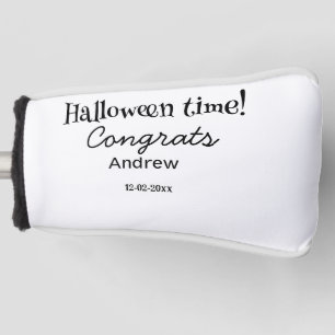 Funda Para Palo De Golf Felicidades en Halloween agregar nombre fecha año 