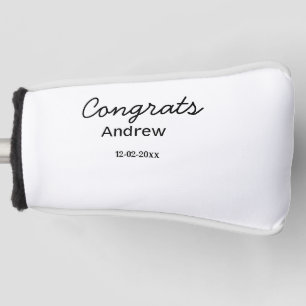 Funda Para Palo De Golf Felicidades mínimas simples agregar nombre fecha a