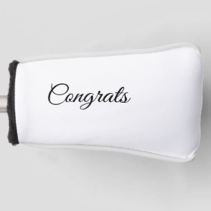 Funda Para Palo De Golf Felicitaciones mínimas simples agregue su texto no