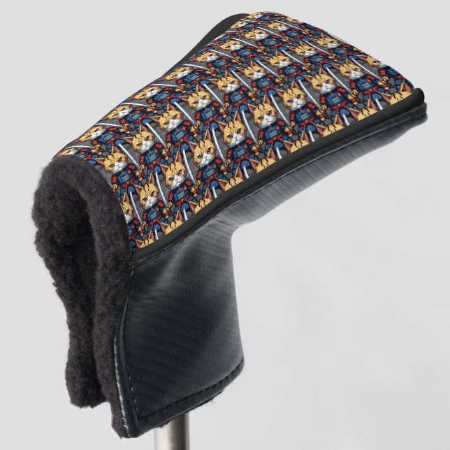Funda Para Palo De Golf Feline Samurai Warrior (Anverso 3/4)