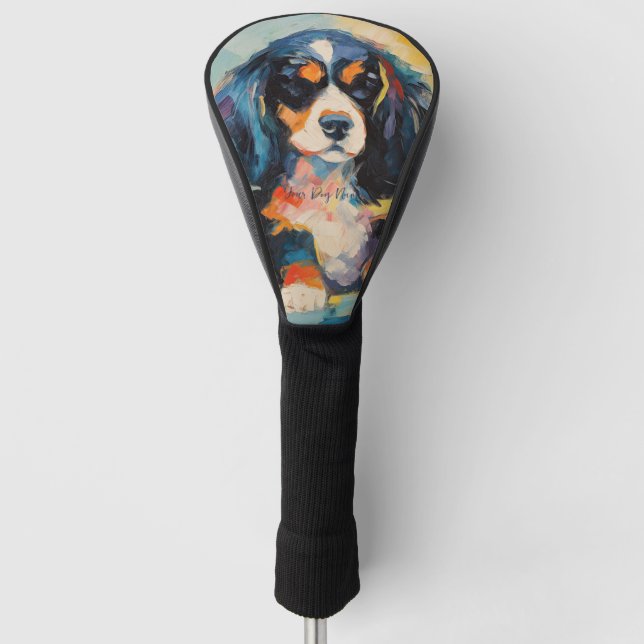 Funda Para Palo De Golf Feliz Cavalier King Charles Spaniel Dog 01 - Kaori (Anverso)