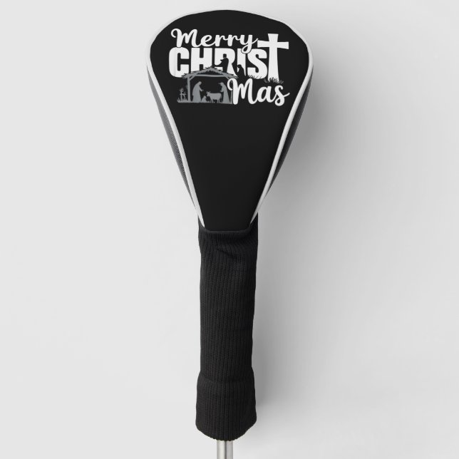 Funda Para Palo De Golf Feliz Cristo Mas Navidades cristianos Familia Jesú (Anverso)