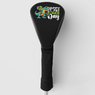 Funda Para Palo De Golf Feliz día de San Patricio Pat T Rex Dinosaurio