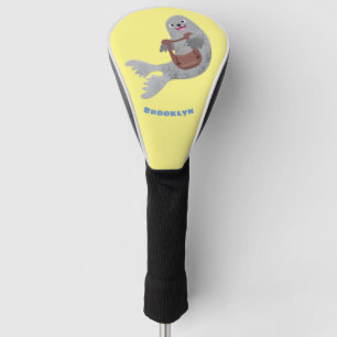 Funda Para Palo De Golf Feliz ilustracion de personalizado de foca de arpa