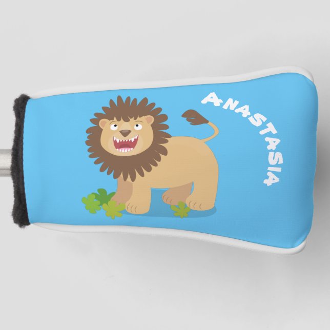 Funda Para Palo De Golf Feliz ilustracion personalizado ruidoso (Anverso)