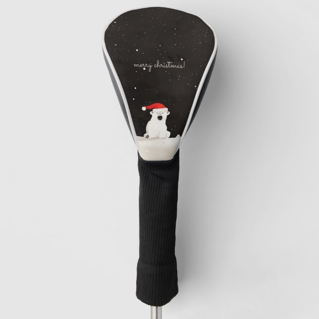 Funda Para Palo De Golf ¡Feliz Navidad Oso Polar! (Anverso)
