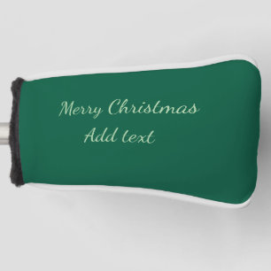 Funda Para Palo De Golf Feliz Navidad verde plano fondo solo holida