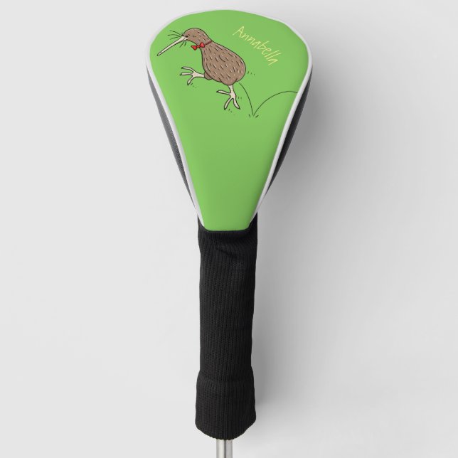 Funda Para Palo De Golf Feliz salto kiwi con diseño de personalizado de co (Anverso)