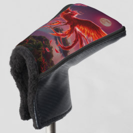 Funda Para Palo De Golf Fénix Carmesí de la Marea a la Luz de la Luna.