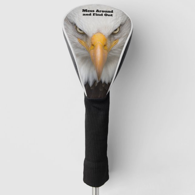 Funda Para Palo De Golf Fierce Bald Eagle Averigüe (Anverso)