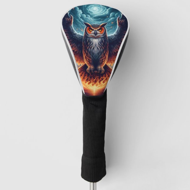 Funda Para Palo De Golf Fiery Owl Phoenix Ascensión (Anverso)