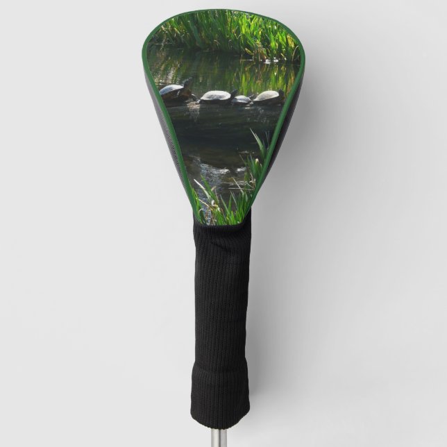 Funda Para Palo De Golf Fila de la naturaleza verde de las tortugas (Anverso)