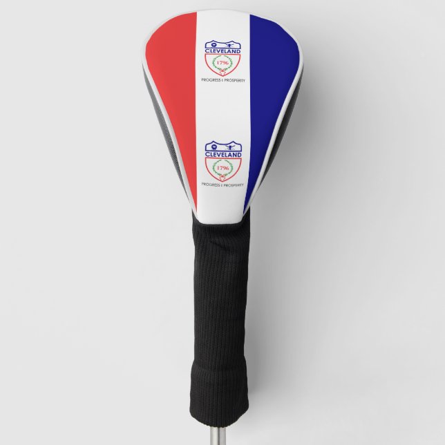 Funda Para Palo De Golf Flag of Cleveland, Ohio Golf Head Cover (Anverso)