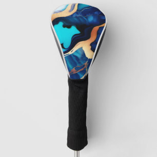 Funda Para Palo De Golf Flamante dorado azul trenzado