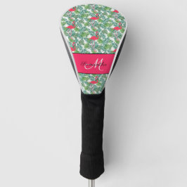 Funda Para Palo De Golf Flamingo Girly Pink Tropical Monograma