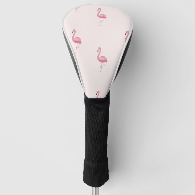 Funda Para Palo De Golf Flamingo manchado rosado (Anverso)