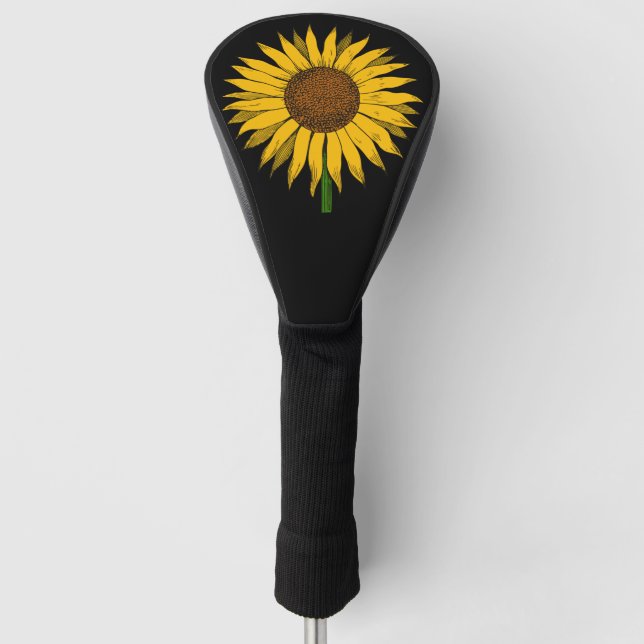 Funda Para Palo De Golf Flor amarillo girasol (Anverso)