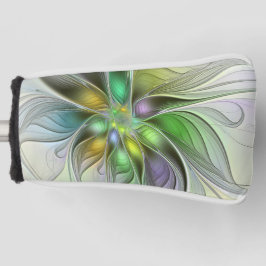 Funda Para Palo De Golf Flor de fantasía colorida Resumen moderno Fractal
