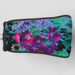 Funda Para Palo De Golf Flor de jardín rosada, púrpura y rosada
