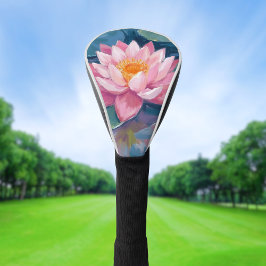 Funda Para Palo De Golf Flor de Loto Almohadilla Acuarela