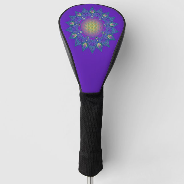Funda Para Palo De Golf Flor de vida - Mandala india 3 (Anverso)