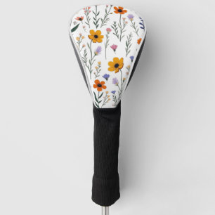 Funda Para Palo De Golf Flor silvestre Whimsy - Modelo de pradera suave