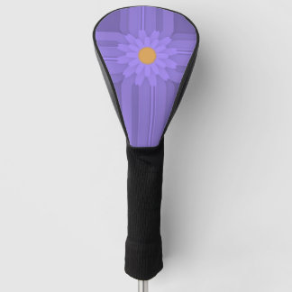 Funda Para Palo De Golf Flor simple morada en cruz moderna