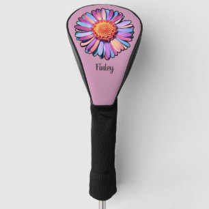 Funda Para Palo De Golf Flor suave morado rosa azul Boho Daisy Bisexual