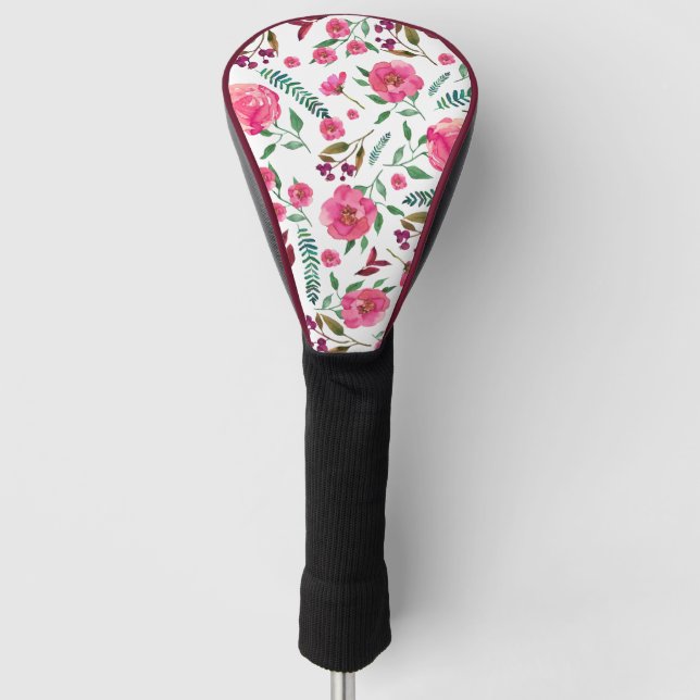 Funda Para Palo De Golf Flora acuarela (Anverso)