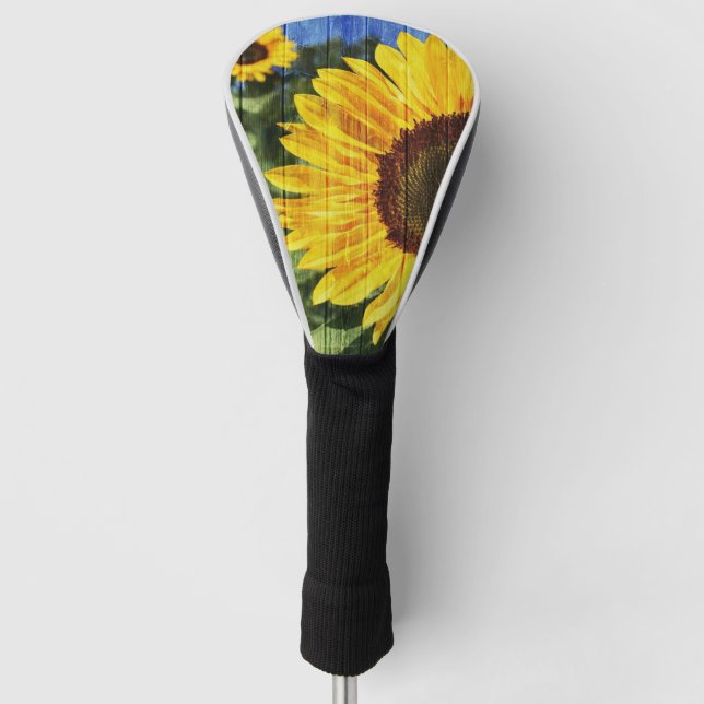 Funda Para Palo De Golf Flora pintada de girasoles (Anverso)