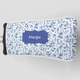 Funda Para Palo De Golf Floral azul francés