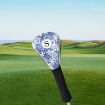 Floral azul monogramo