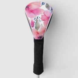 Funda Para Palo De Golf Floral Blossoms | Watercolor Pink Flowers Painted