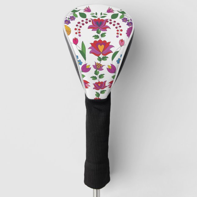 Funda Para Palo De Golf Floral Colorido (Anverso)