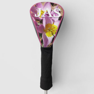 Funda Para Palo De Golf Floral de primavera de cruces rosas