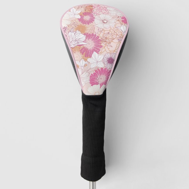 Funda Para Palo De Golf Floral sin foco (Anverso)