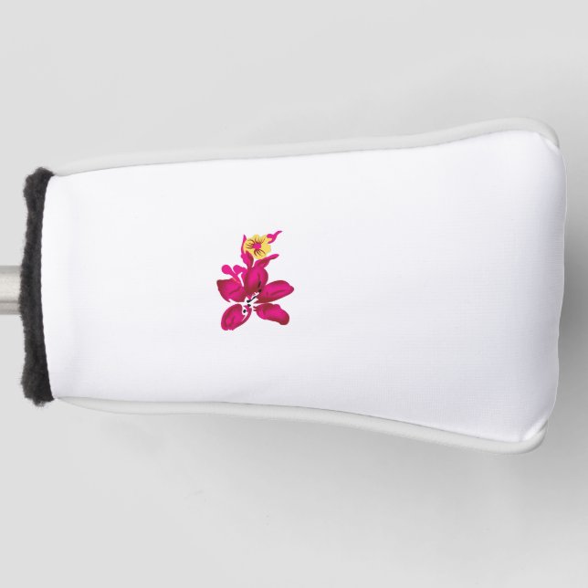 Funda Para Palo De Golf Floral Style, ArtyClick Crimson, Light Gold (Anverso)